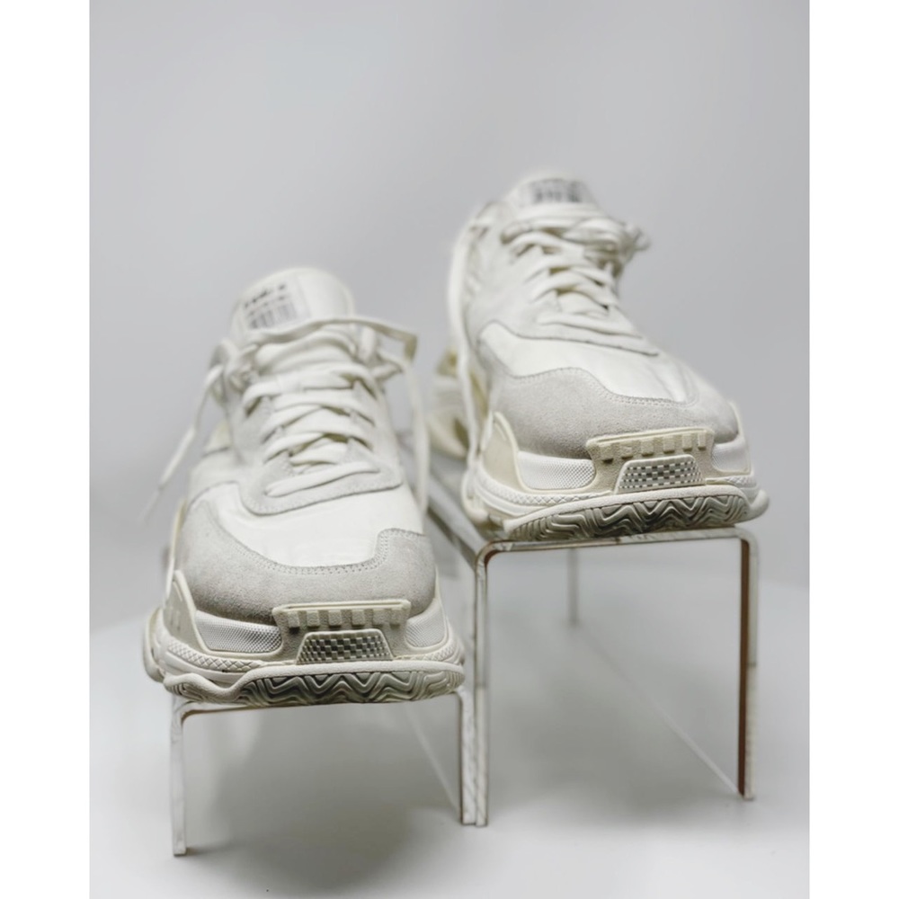 Balenciaga Men Triple S Sneakers White Ecru FR Size 45/ US 12. Gently Used - Picture 3 of 12